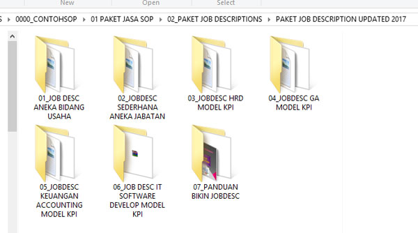 Contoh screenshot 1 - PAKET JOB DESCRIPTION KARYAWAN