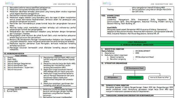 Contoh screenshot 2 - PAKET JOB DESCRIPTION KARYAWAN