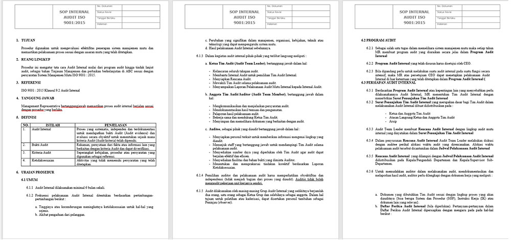 Contoh screenshot 2 - PAKET ISO - MANAJEMEN MUTU (9001:2015) K3 (14001:2015) LINGKUNGAN (45001:2018) ISO 37001 SMAP