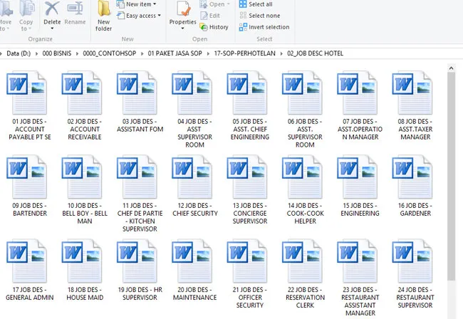 Contoh screenshot 5 - PAKET SOP PERHOTELAN